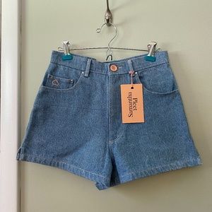 Samantha Pleet Peach Shorts Size 26